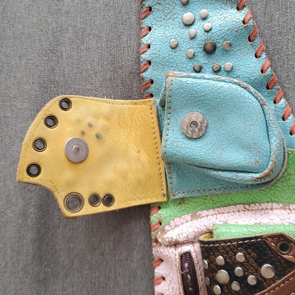 Hand Painted Genuine Leather Utility Festival Belt - Picture 9 of 15